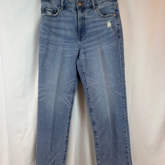 LOFT Light Blue The Straight Leg Jeans 4/27 SKU 6 - Picture 2 of 7